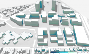 étude vue du ciel quartier